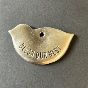 Bless Our Nest PEWTER Bird 🐦